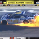 Illustration for article titled VIDEO: Trevor Baynes NASCAR Lead Ends In Giant-Ass Fireball